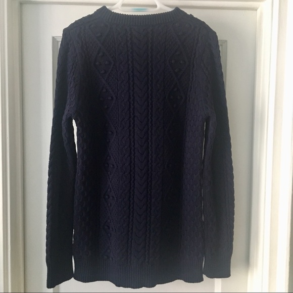 ZARA Long Cable Knit Cotton Sweater - Picture 2 of 3